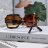 DIOR Street-Style Retro Unisex Square Sunglasses with Signature Elegant and Avant-Garde Design