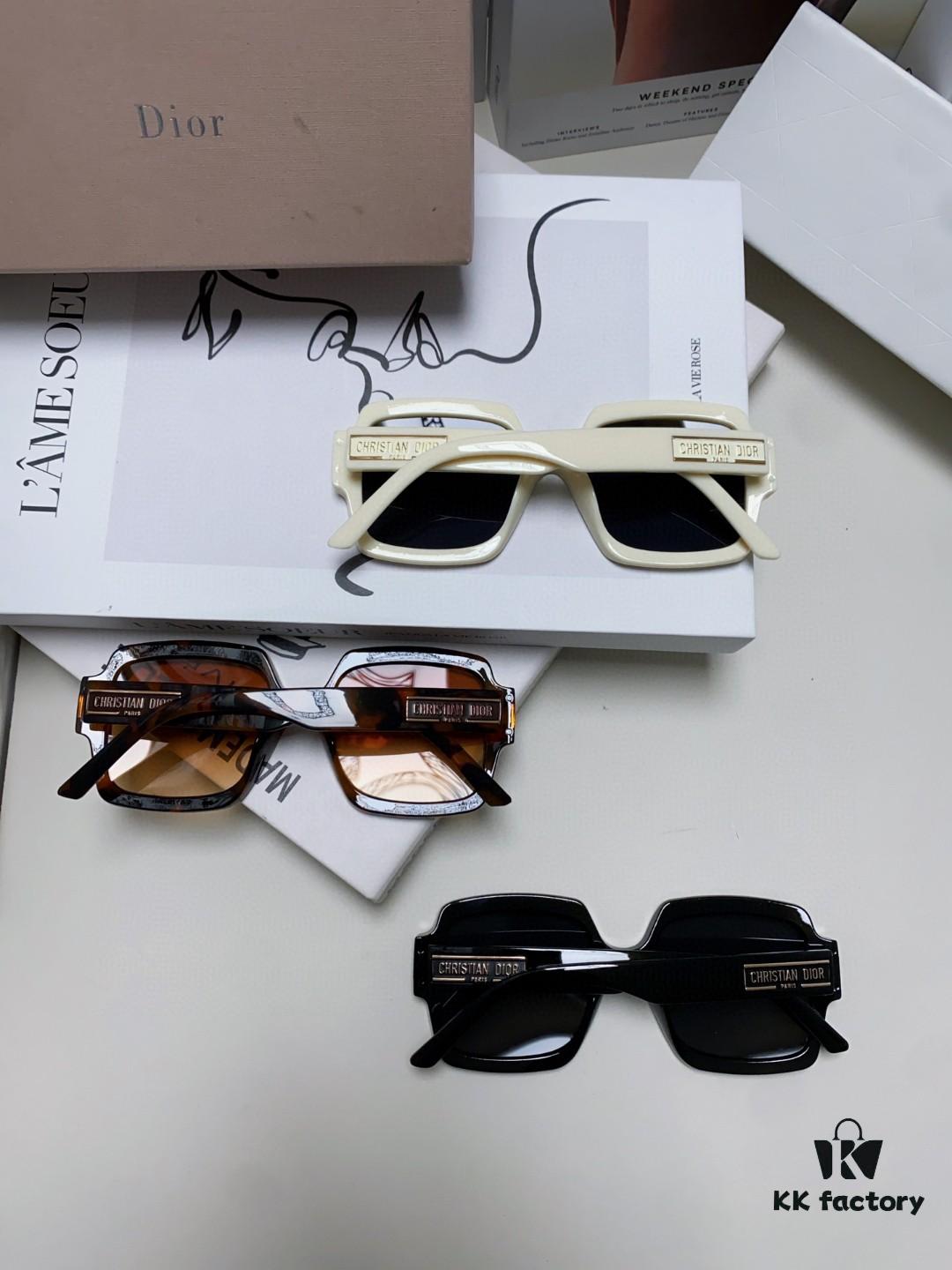 6931ff753a89a121ed54f5ff DIOR Street Snap Retro Stylish and Avant-garde Signature Unisex Square Sunglasses