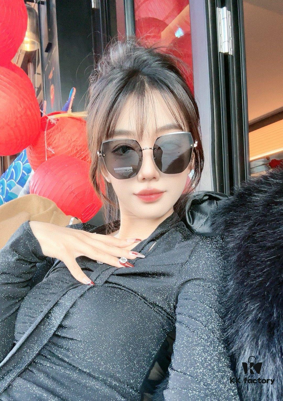 6931ff803a89a121ed54f68c DIOR Volcano Umbrella Fashion Rimless Sunglasses Lenses, Top Luxury High-Quality Women's Driving Sunglasses, Model: CD5371