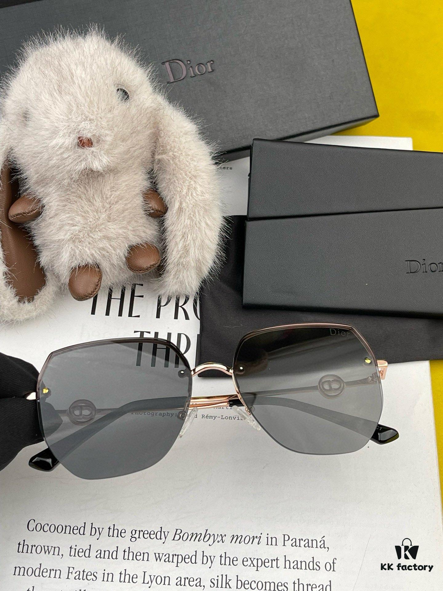 6931ff803a89a121ed54f68e DIOR Volcano Umbrella Fashion Rimless Sunglasses Lenses, Top Luxury High-Quality Women's Driving Sunglasses, Model: CD5371