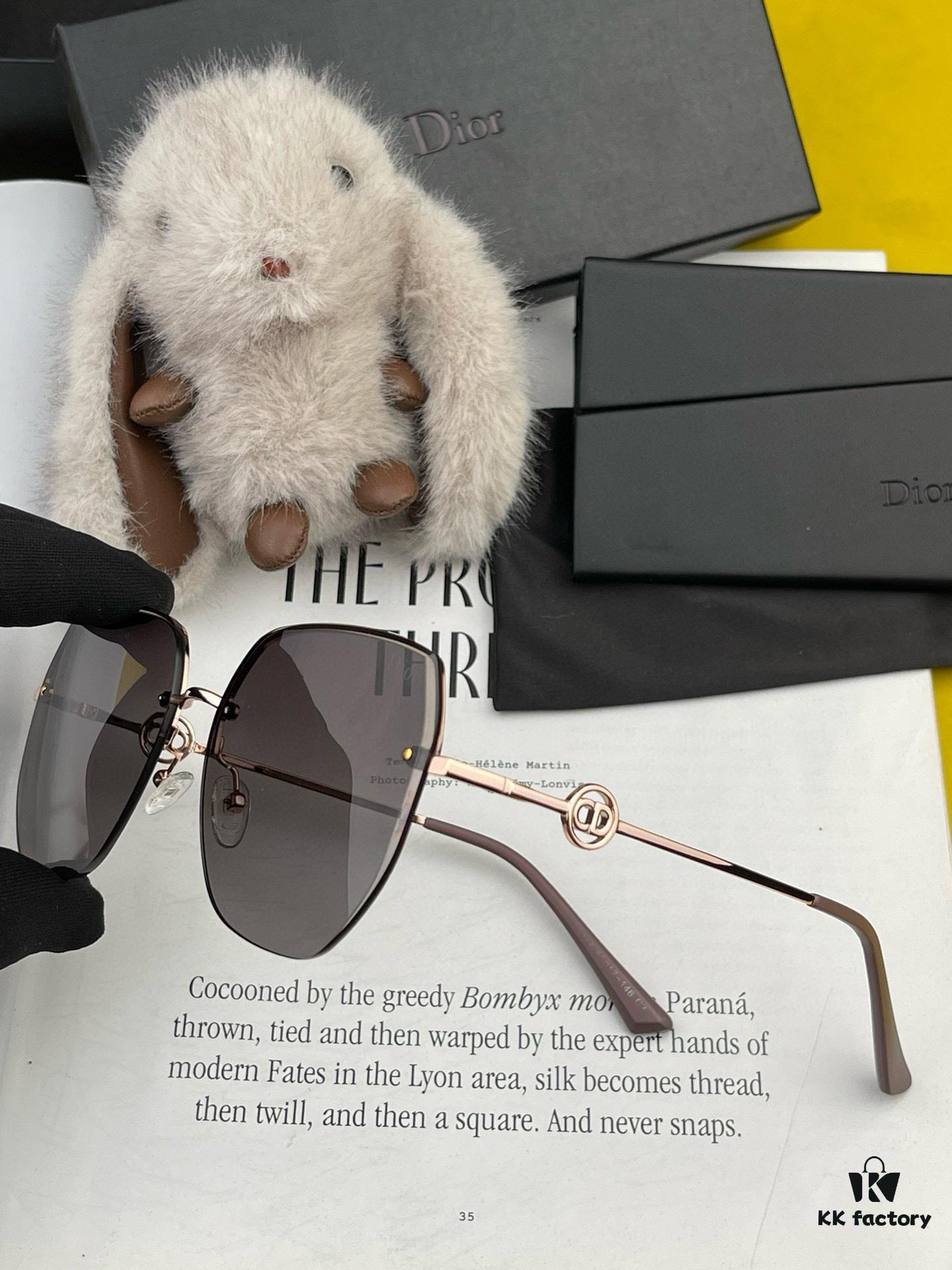 6931ff803a89a121ed54f690 DIOR Volcano Umbrella Fashion Rimless Sunglasses Lenses, Top Luxury High-Quality Women's Driving Sunglasses, Model: CD5371