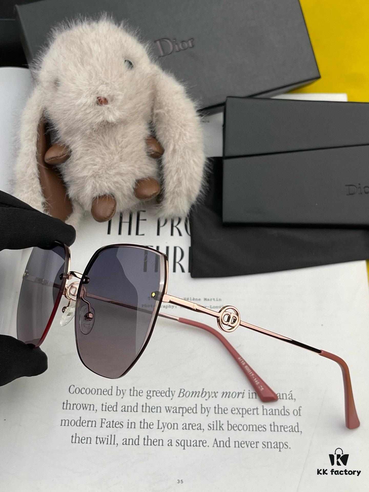 6931ff813a89a121ed54f692 DIOR Volcano Umbrella Fashion Rimless Sunglasses Lenses, Top Luxury High-Quality Women's Driving Sunglasses, Model: CD5371