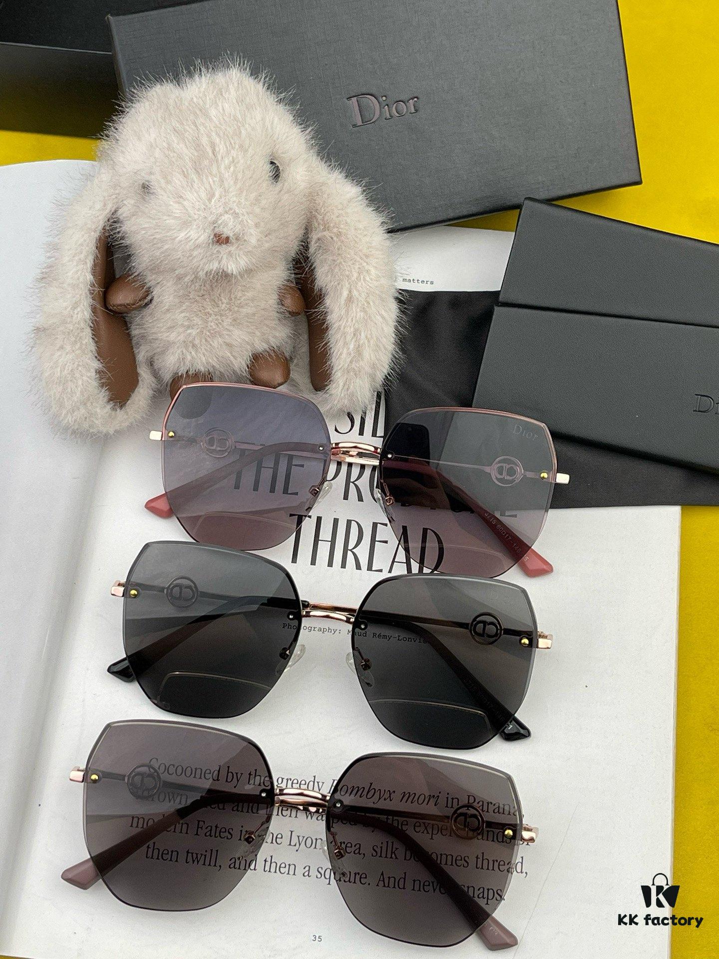 6931ff813a89a121ed54f693 DIOR Volcano Umbrella Fashion Rimless Sunglasses Lenses, Top Luxury High-Quality Women's Driving Sunglasses, Model: CD5371