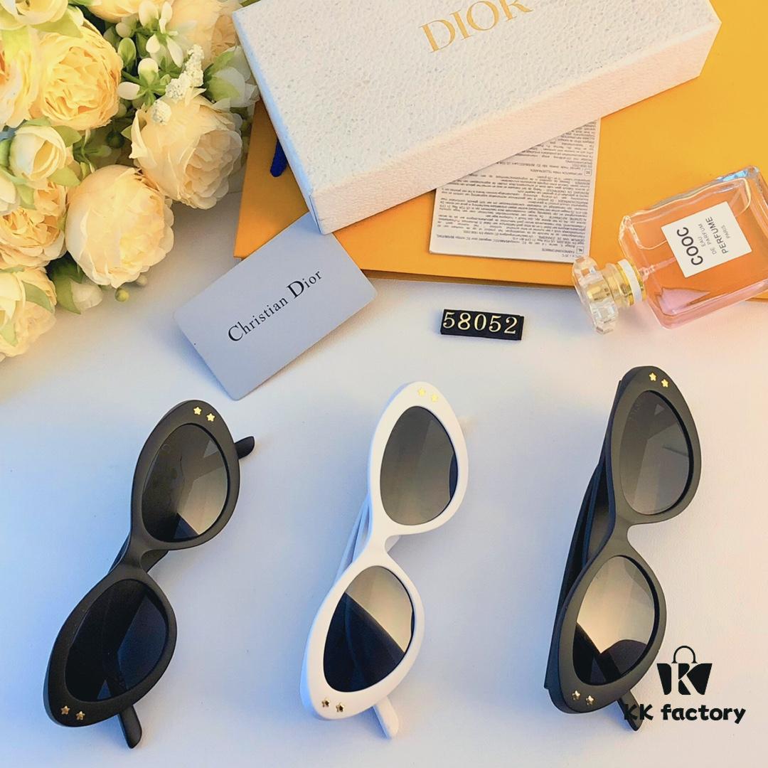 Dior Large Oval Cat-Eye Sunglasses for Women, Stylish Oversized Frames, UV Protection, Vintage-Inspired Sun Glasses