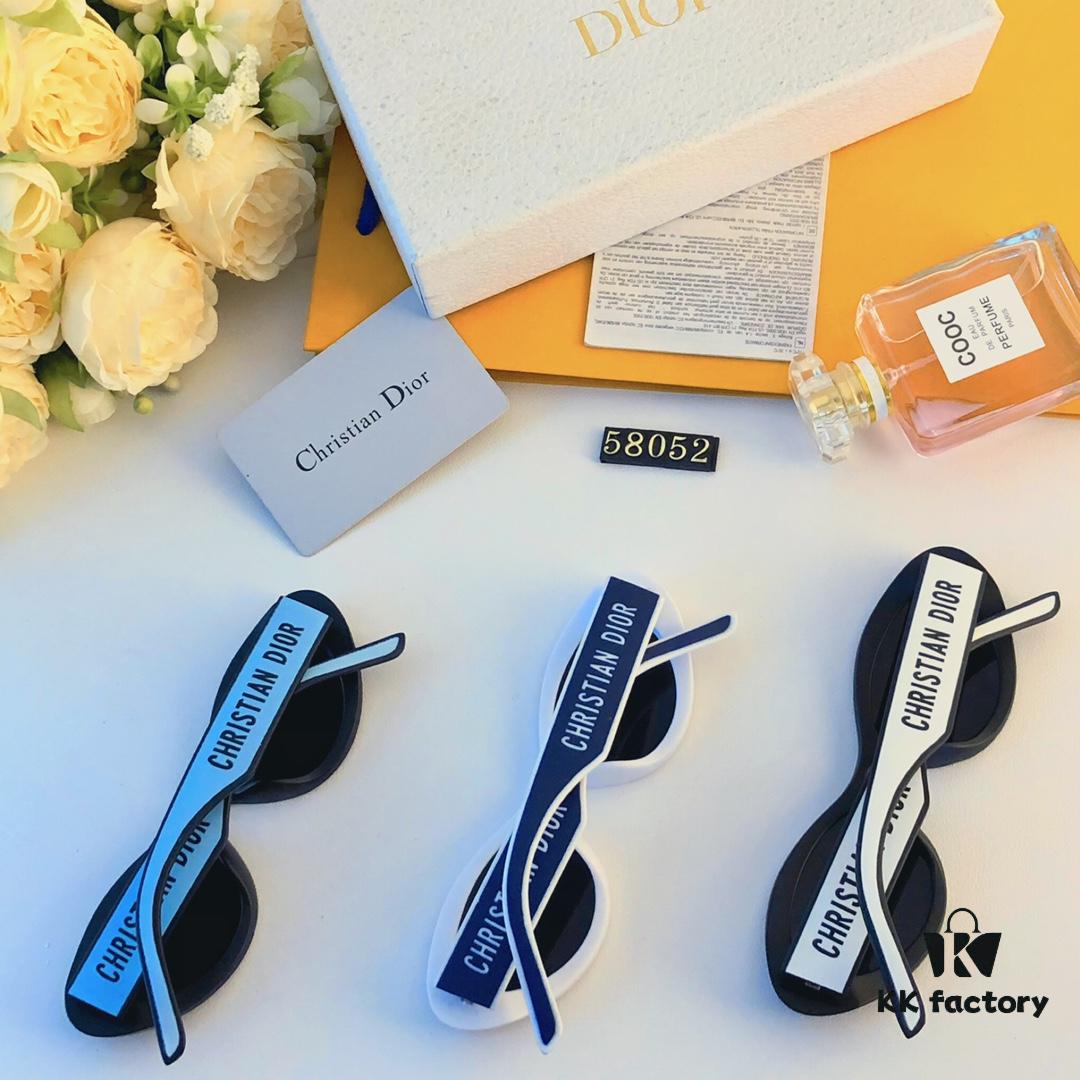 Dior Large Oval Cat-Eye Sunglasses for Women, Stylish Oversized Frames, UV Protection, Vintage-Inspired Sun Glasses