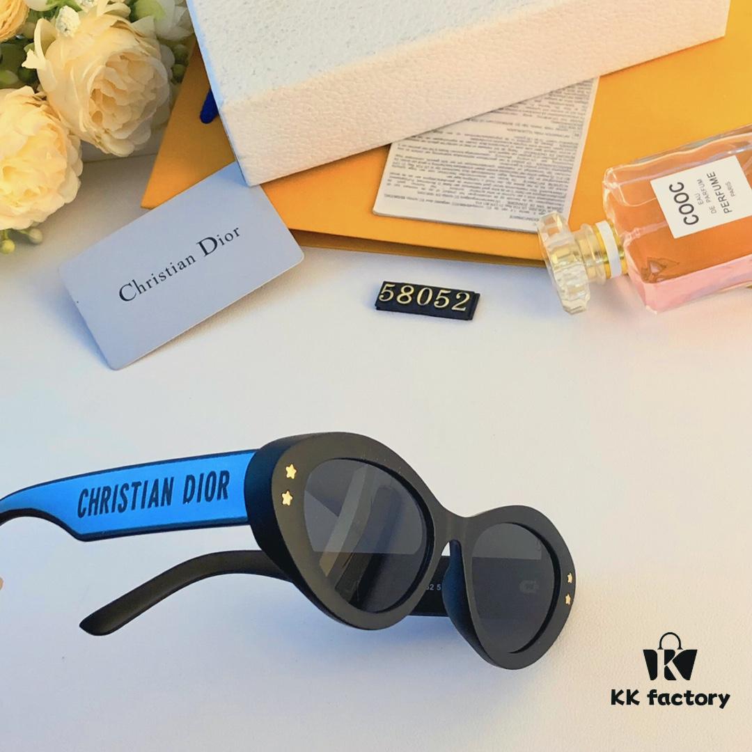 Dior Large Oval Cat-Eye Sunglasses for Women, Stylish Oversized Frames, UV Protection, Vintage-Inspired Sun Glasses