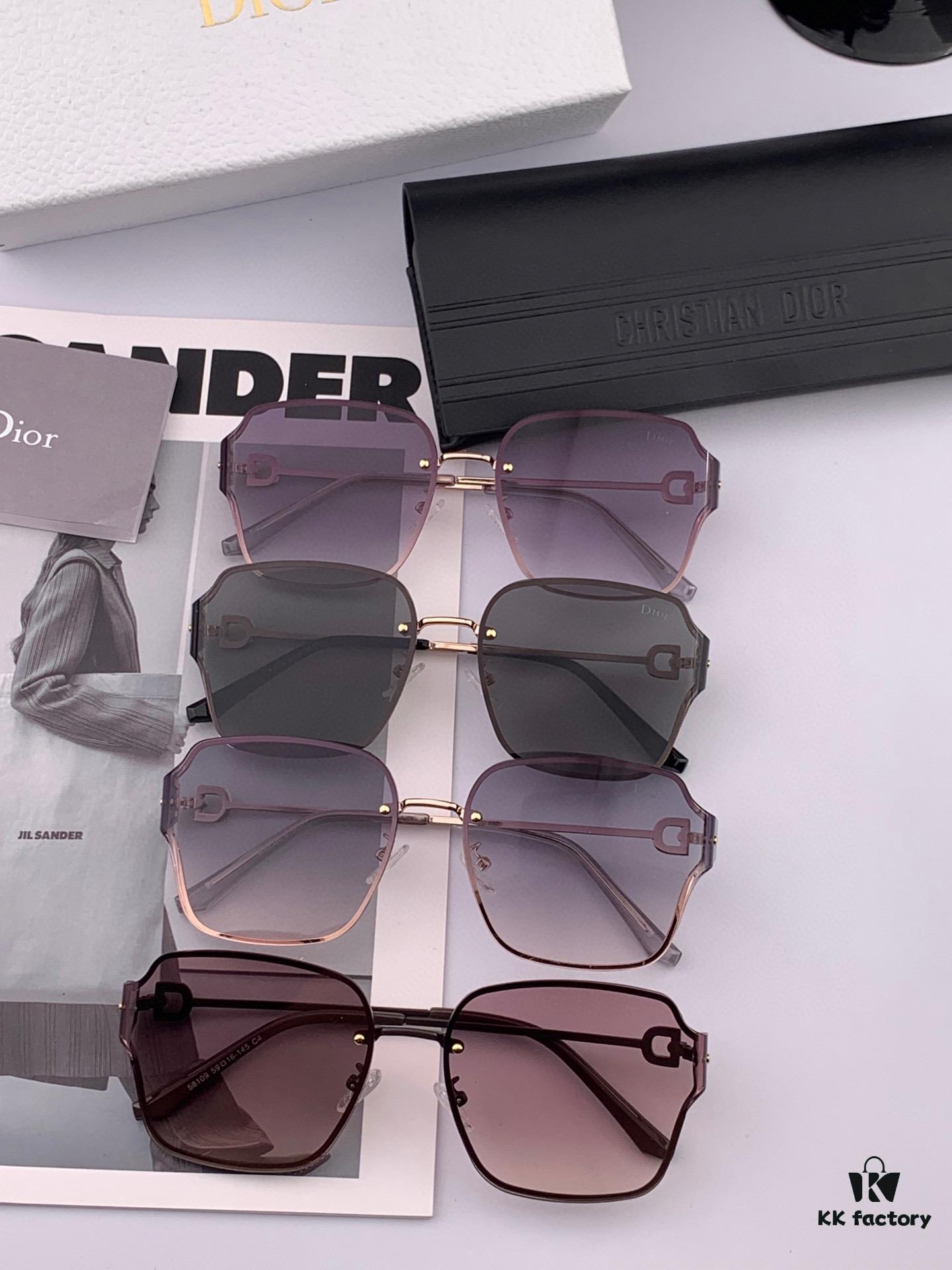 6931ffa23a89a121ed54f83b DIOR Volcano ☔️ Fashion Frameless Sunglasses Lenses Top Luxury High Quality Women's Driving Glasses