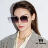 Nylon Polarized Series DIOR Frameless Sunglasses with Polygonal Design, Universal Fit for All Face Shapes, Stylish with Coats or Dresses, Polarized Nylon Lenses for UV Protection