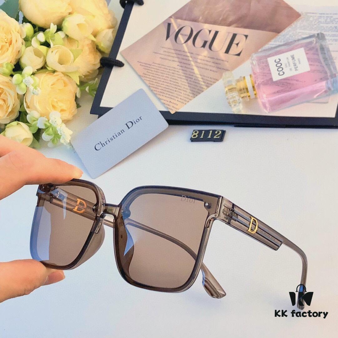 6931fff93a89a121ed54fc5b Dior Sunglasses for Large Faces, Slimming and Fashionable, Influencer Streetwear Style, UV Protection for Driving and Cycling