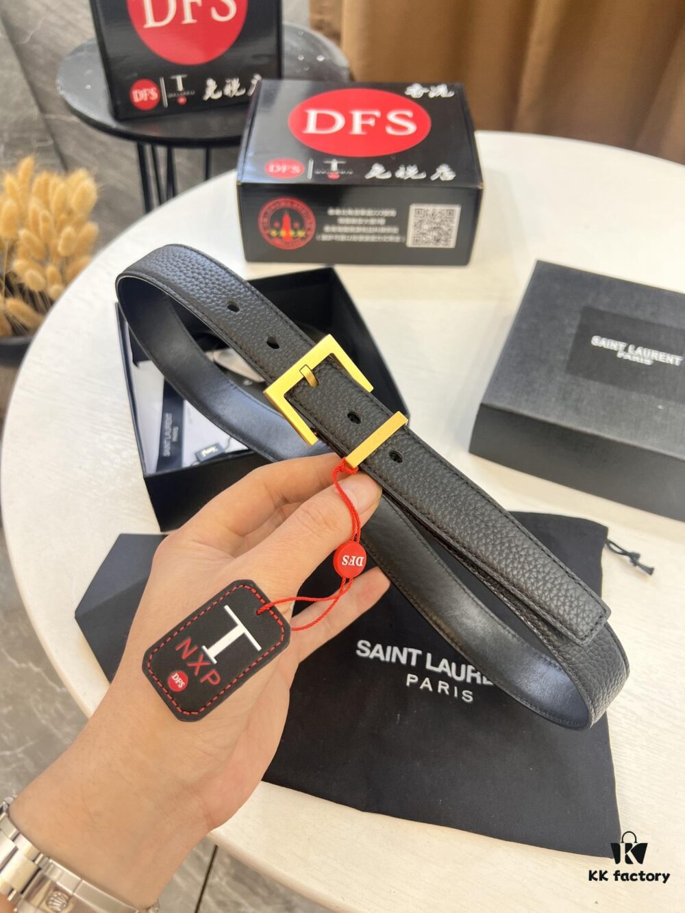 693200013a89a121ed54fc7b Top Women's Leather Belt, Hong Kong Duty-Free Gift Box (NXP Tag with Online Authentication, Genuine Anti-Counterfeit Chip)