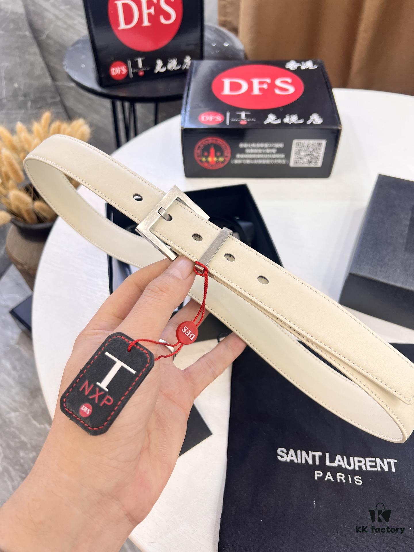 Top Women's Leather Belt, Hong Kong Duty-Free Gift Box (NXP Tag with Website-Verifiable Authenticity Chip)