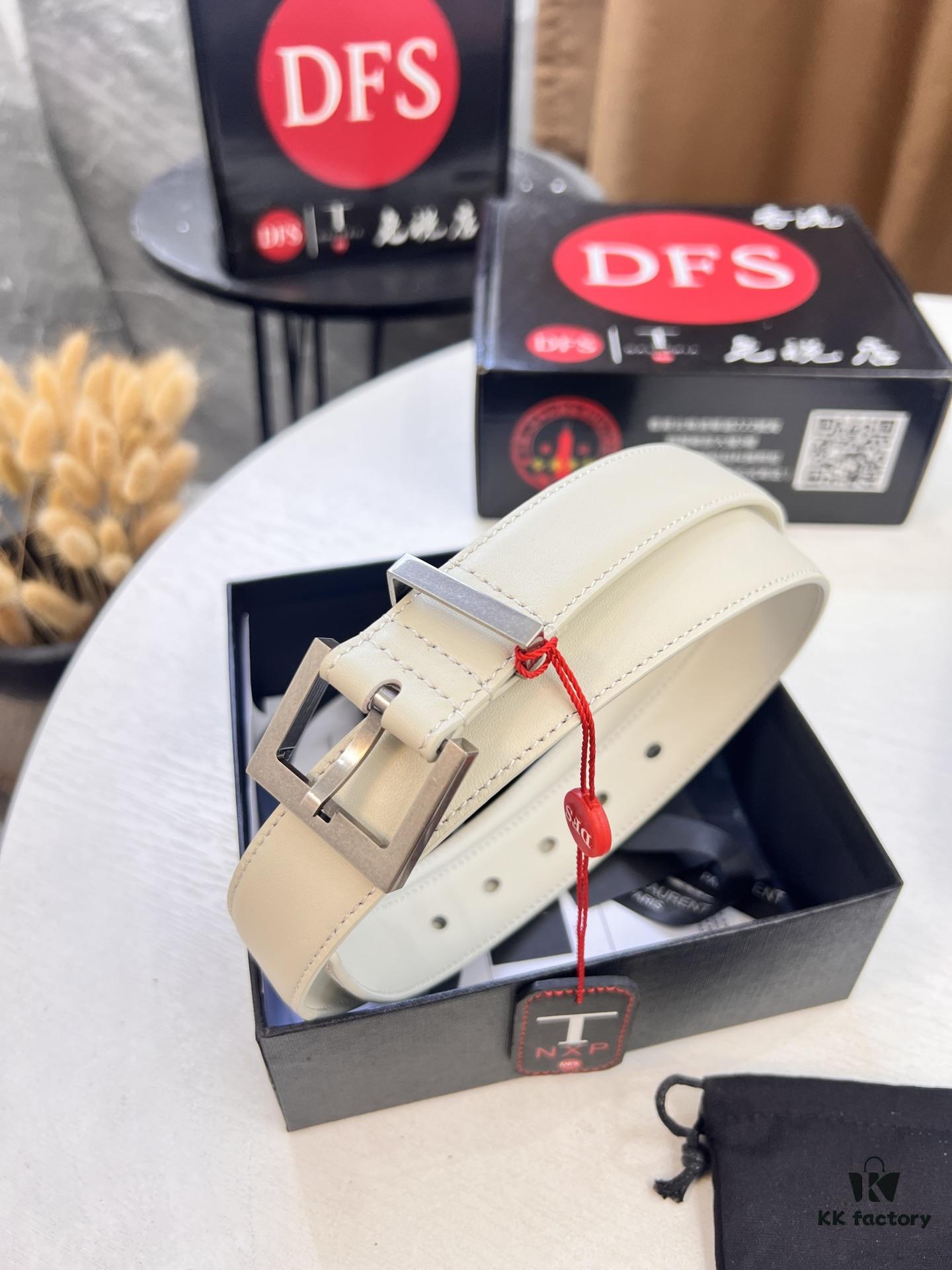 Top Women's Leather Belt, Hong Kong Duty-Free Gift Box (NXP Tag with Website-Verifiable Authenticity Chip)