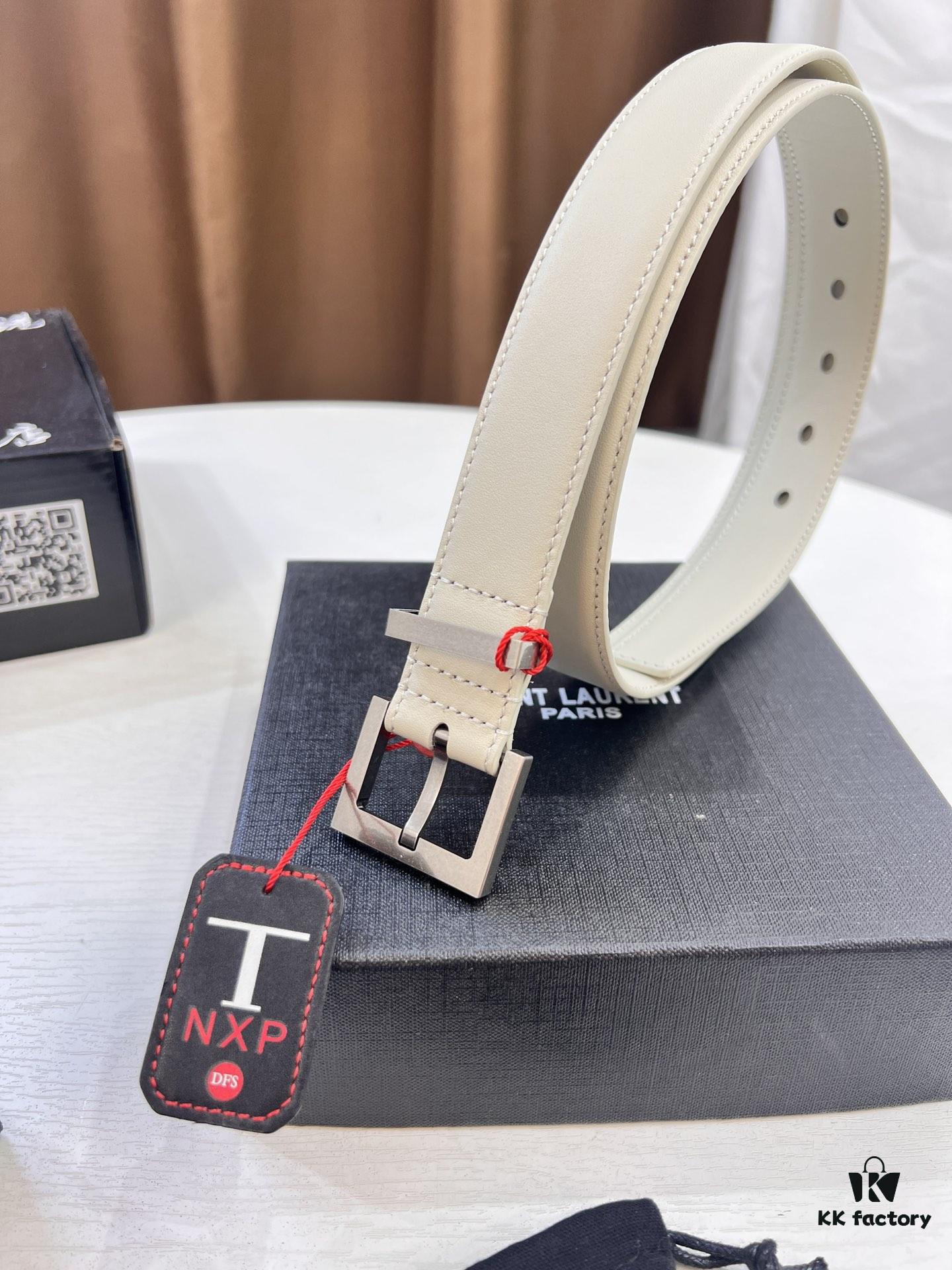Top Women's Leather Belt, Hong Kong Duty-Free Gift Box (NXP Tag with Website-Verifiable Authenticity Chip)