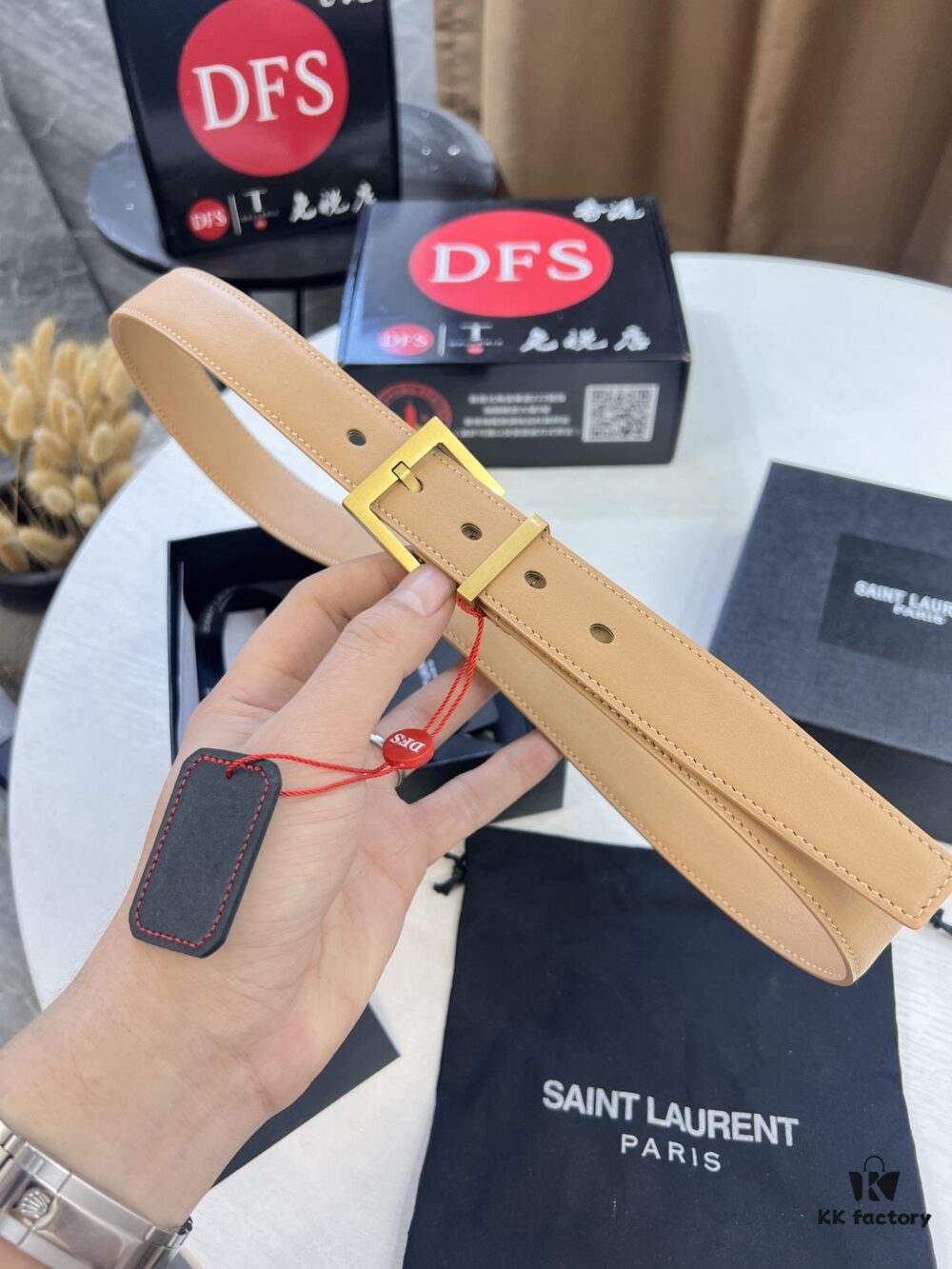 693200033a89a121ed54fc8f Top Women's Leather Belt, Hong Kong Duty-Free Gift Box (NXP Hangtag with Authenticity Chip, Official Anti-Counterfeit Verification)