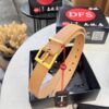 Top Women's Leather Belt, Hong Kong Duty-Free Gift Box (NXP Hangtag with Authenticity Chip, Official Anti-Counterfeit Verification)