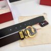 Salvatore Ferragamo Men's Belt, Genuine Imported Full-Grain Calfskin, Reversible Design, 3.5cm Width, Precision 8-Shaped Steel Hardware, Customizable Length