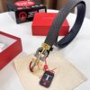 693200193a89a121ed54fcdd Salvatore Ferragamo Men's Belt, Genuine Full-Grain Calfskin, Reversible Design, 3.5cm Width, New Minimalist Steel Hardware, Adjustable Length