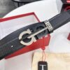 693200193a89a121ed54fce0 Ferragamo Men's Belt, Genuine Imported Grain Leather, Reversible Design, 3.5cm Width, New Simple Steel Hardware, Perfect for Gifting