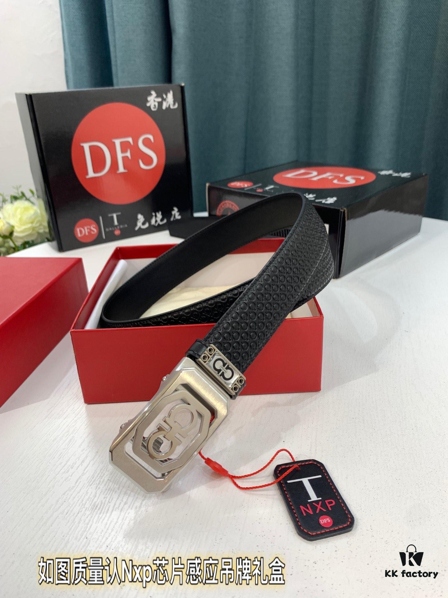 6932001c3a89a121ed54fd07 Arrival 🎺🎺 Authentic Photo, Ferragamo Automatic Men's Leather Belt, ZP Molded 8-Shaped Beveled Pattern with Stainless Steel Hardware, Business Belt, Imported Top-Grade First-Layer Calfskin with Ferragamo '8' Pattern Buckle, Self-Adjusting Prong, 3.5 cm Width