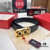 6932001f3a89a121ed54fd24 Top-tier Salvatore Ferragamo Men's Genuine Leather Belt, 8-Shape Authentic Hardware, Hong Kong Duty-Free Gift Box, NFC Chip Enabled, Import Cowhide with Wax Thread Stitching