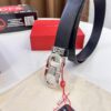 693200203a89a121ed54fd3a Salvatore Ferragamo Men's Belt, Top Grain Calfskin with Double-Sided Usage, 3.5cm Width, Stainless Steel '8' Buckle, Adjustable Length