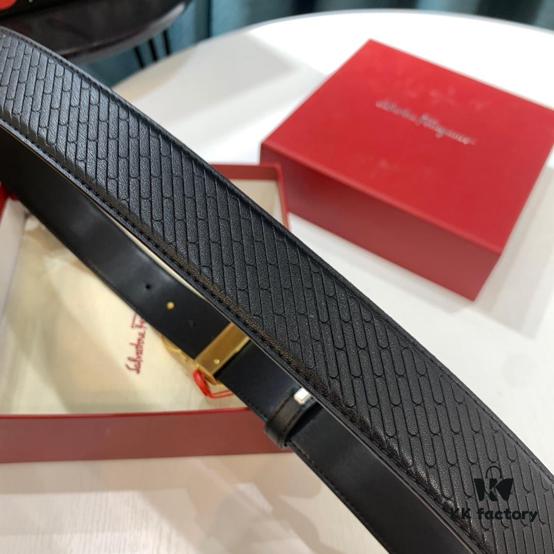 693200223a89a121ed54fd4b Top-Tier Salvatore Ferragamo Belt, Hong Kong Duty-Free Gift Box, Authenticity Verified by QR Code, New '8' Shaped Genuine Hardware, Double-Sided Premium Cowhide Leather