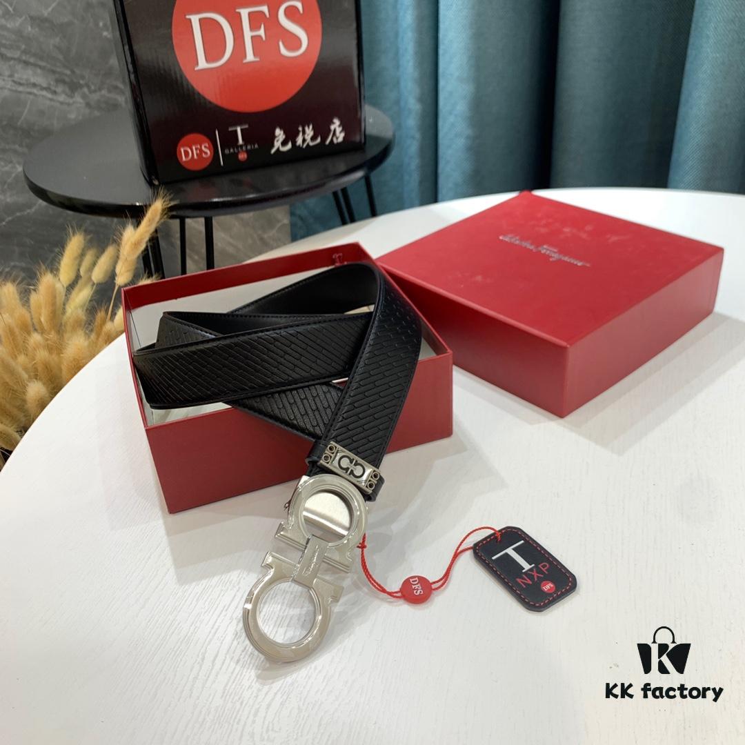 693200223a89a121ed54fd54 Top-Tier Ferragamo Belt, Hong Kong Duty-Free T Gift Box, Anti-Counterfeit QR Code Authentication, New '8' Shaped Authentic Hardware, Precision Craftsmanship, Original Mold Logo with Steel Stamping, Dual-Sided Reversible Design, Imported German-Made Wavy Grain Full-Grain Leather, Adjustable Length, 3.5cm Width, NXP Chip