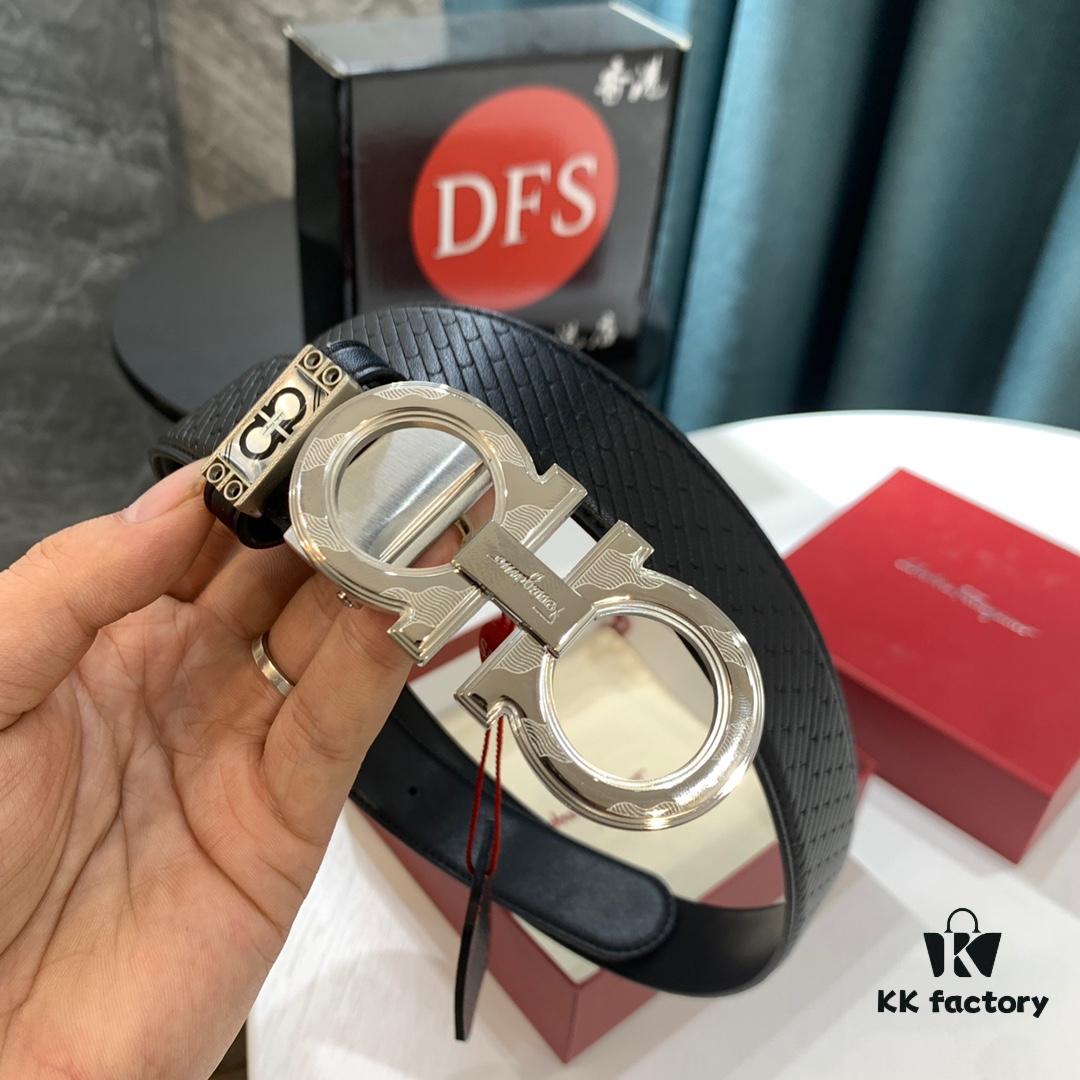 693200223a89a121ed54fd56 Top-Tier Ferragamo Belt, Hong Kong Duty-Free T Gift Box, Anti-Counterfeit QR Code Authentication, New '8' Shaped Authentic Hardware, Precision Craftsmanship, Original Mold Logo with Steel Stamping, Dual-Sided Reversible Design, Imported German-Made Wavy Grain Full-Grain Leather, Adjustable Length, 3.5cm Width, NXP Chip