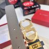 693200233a89a121ed54fd59 Ferragamo Men's Belt, Genuine First-Layer Calfskin with Crocodile Texture, Reversible Design, 3.5cm Width, Stainless Steel Buckle, Adjustable Length