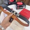 693200233a89a121ed54fd5e Salvatore Ferragamo Men's Belt, Genuine First-Layer Calf Leather, Dual-Sided Use, 3.5cm Width, Stainless Steel Hardware, Adjustable Length