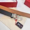 693200233a89a121ed54fd60 Salvatore Ferragamo Men's Belt, Genuine First-Layer Calf Leather, Dual-Sided Use, 3.5cm Width, Stainless Steel Hardware, Adjustable Length