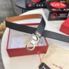 693200233a89a121ed54fd63 Salvatore Ferragamo Men's Belt, Genuine First-Layer Calf Leather, Dual-Sided Use, 3.5cm Width, Stainless Steel Hardware, Adjustable Length