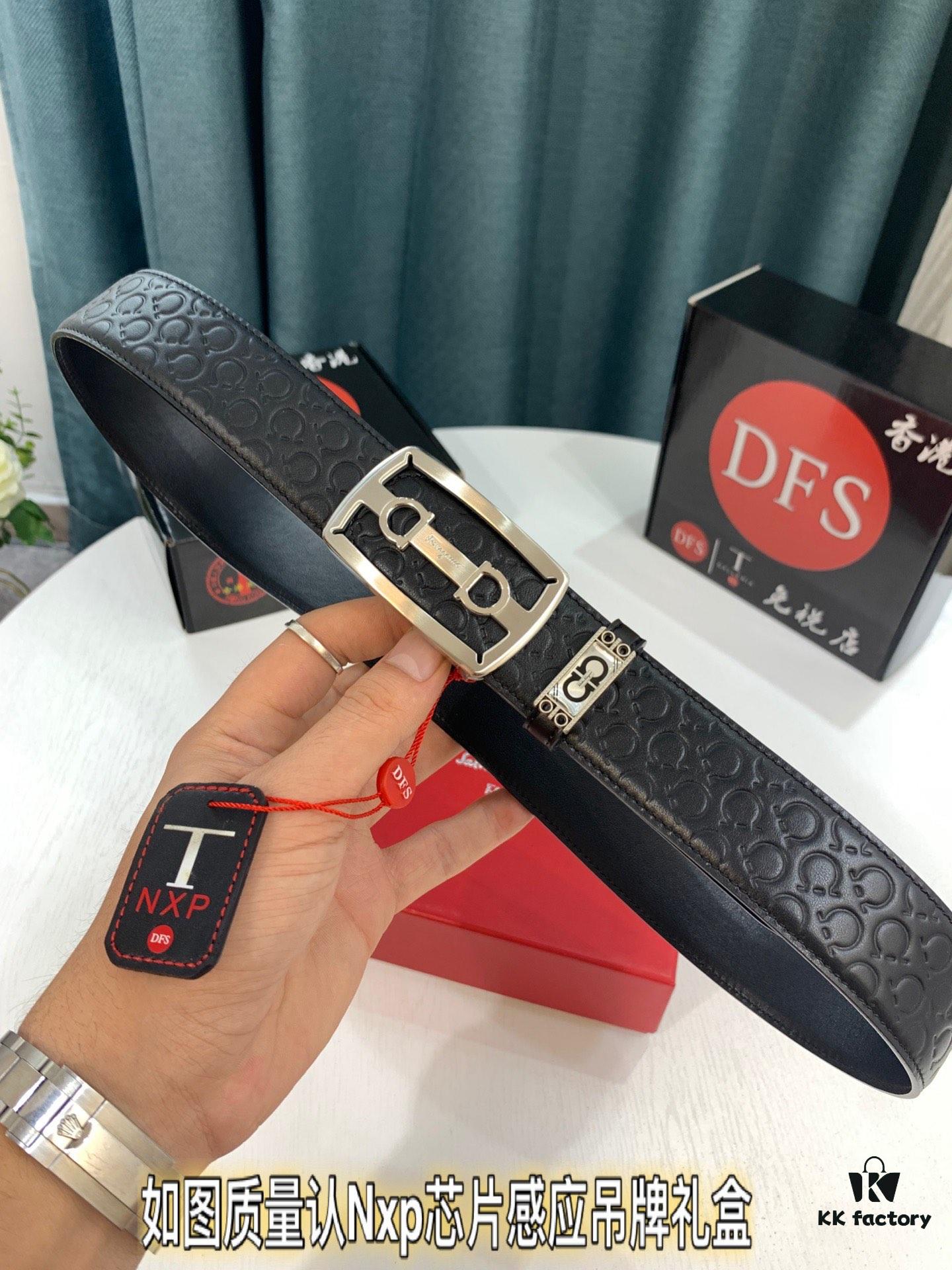 693200263a89a121ed54fd81 Top-Tier Salvatore Ferragamo 8-Shape Belt, Hong Kong Duty-Free Gift Box, Authenticity QR Code Verified, Genuine Leather, German-Manufactured Premium Craftsmanship