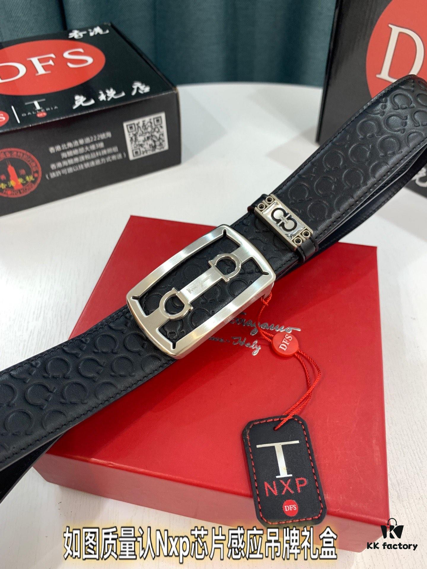 693200263a89a121ed54fd82 Top-Tier Salvatore Ferragamo 8-Shape Belt, Hong Kong Duty-Free Gift Box, Authenticity QR Code Verified, Genuine Leather, German-Manufactured Premium Craftsmanship