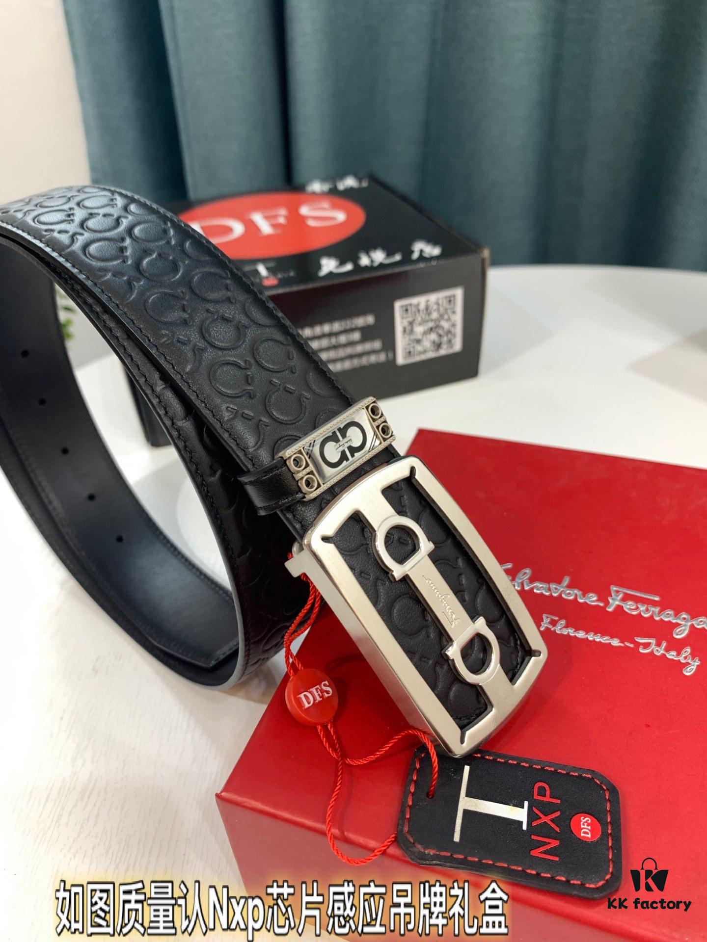 693200263a89a121ed54fd84 Top-Tier Salvatore Ferragamo 8-Shape Belt, Hong Kong Duty-Free Gift Box, Authenticity QR Code Verified, Genuine Leather, German-Manufactured Premium Craftsmanship