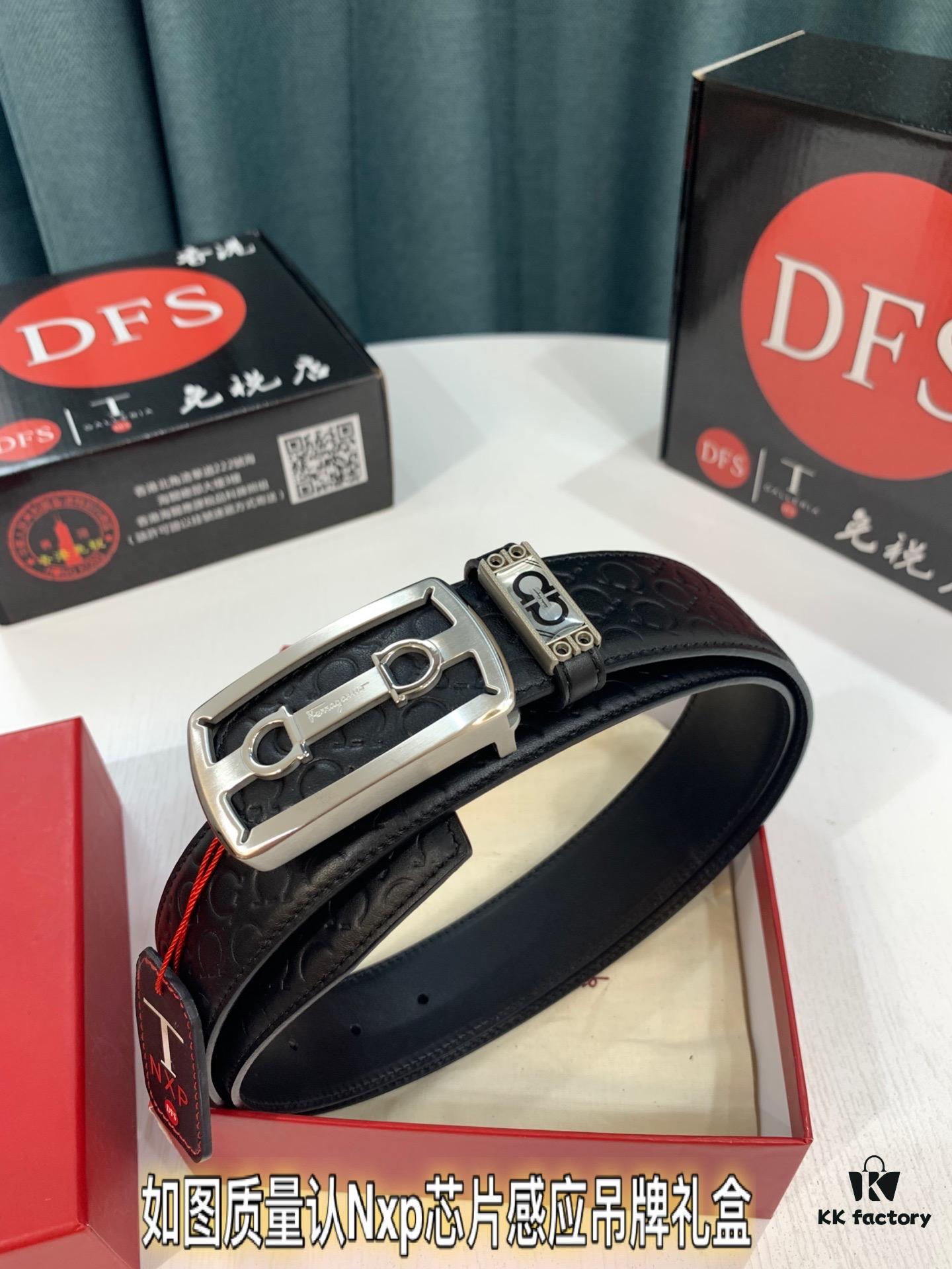 693200263a89a121ed54fd85 Top-Tier Salvatore Ferragamo 8-Shape Belt, Hong Kong Duty-Free Gift Box, Authenticity QR Code Verified, Genuine Leather, German-Manufactured Premium Craftsmanship