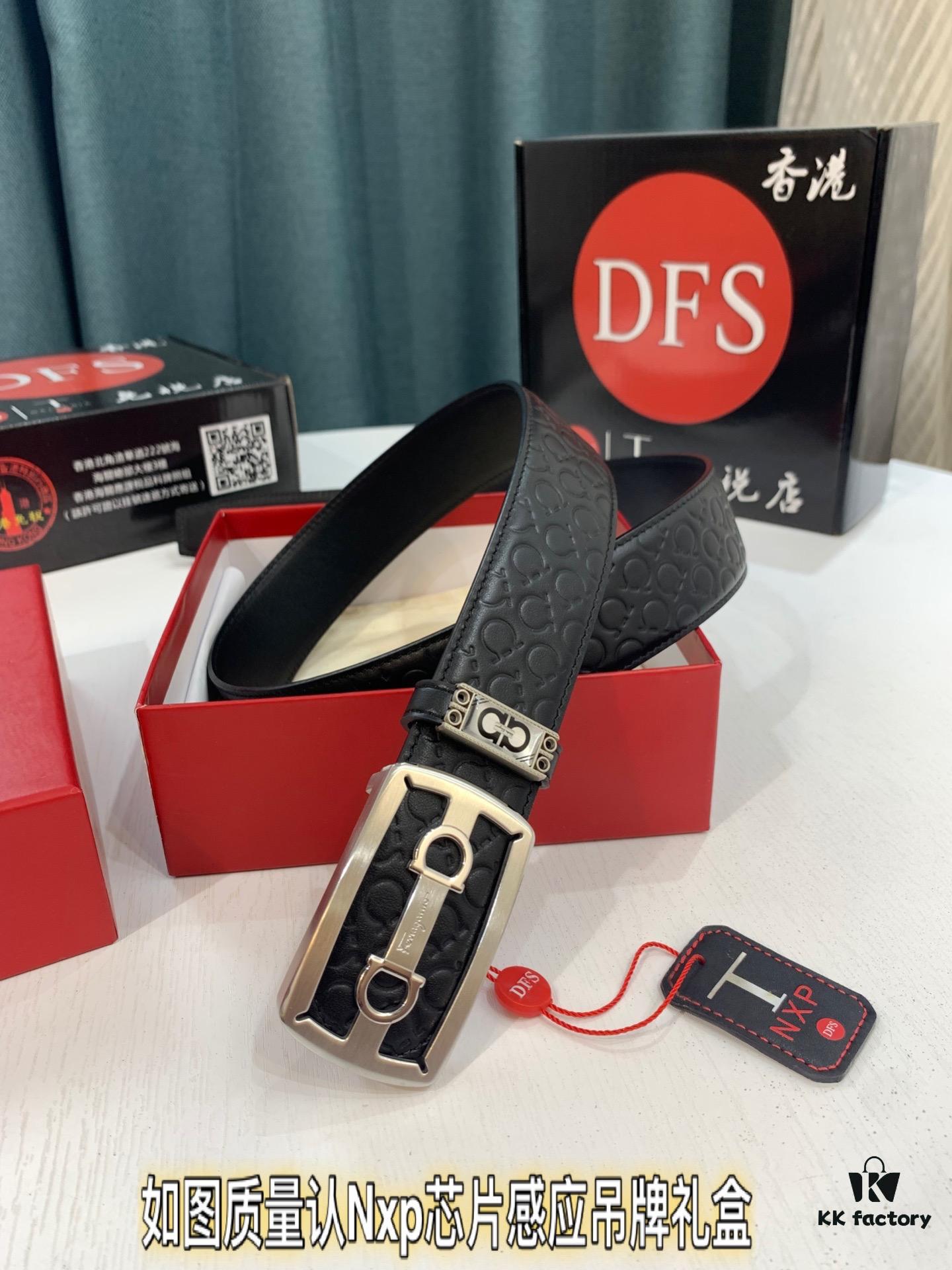 693200263a89a121ed54fd86 Top-Tier Salvatore Ferragamo 8-Shape Belt, Hong Kong Duty-Free Gift Box, Authenticity QR Code Verified, Genuine Leather, German-Manufactured Premium Craftsmanship