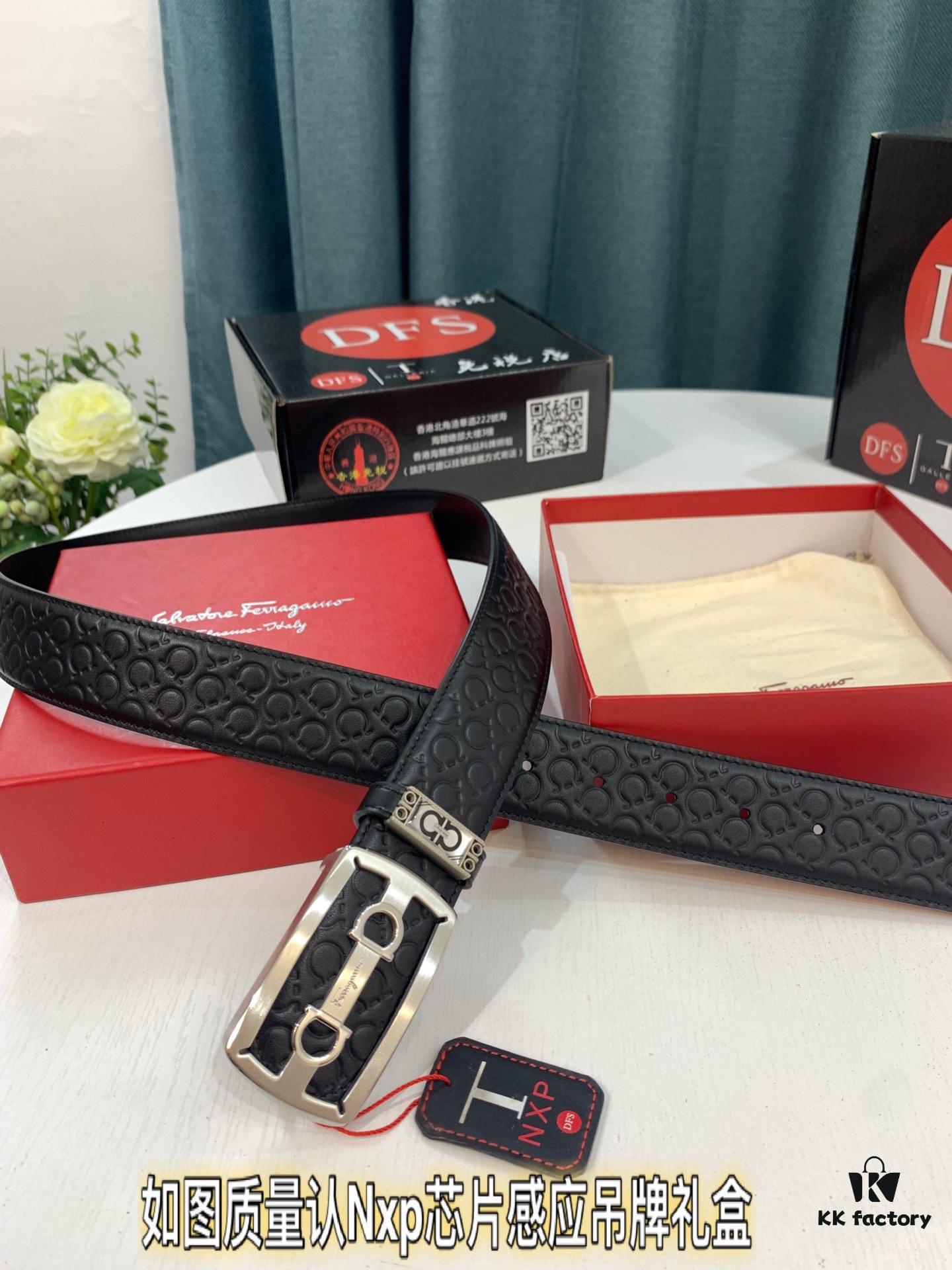 693200263a89a121ed54fd87 Top-Tier Salvatore Ferragamo 8-Shape Belt, Hong Kong Duty-Free Gift Box, Authenticity QR Code Verified, Genuine Leather, German-Manufactured Premium Craftsmanship