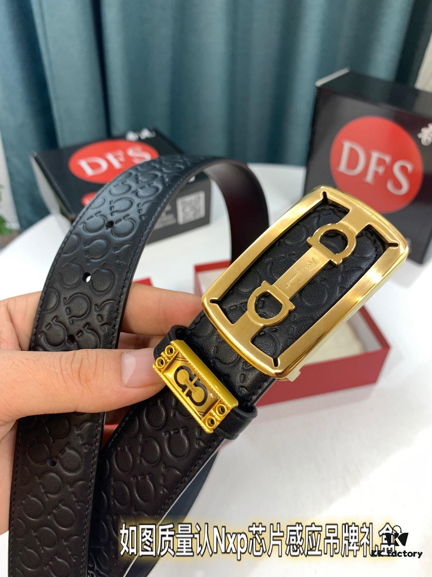 Top-tier Filoflex Leather Belt, Hong Kong Duty-Free Gift Box, Authenticity QR Code Verification, New 8-Shaped Genuine Hardware, Imported Cowhide with Embossed Logo, German OEM Craftsmanship