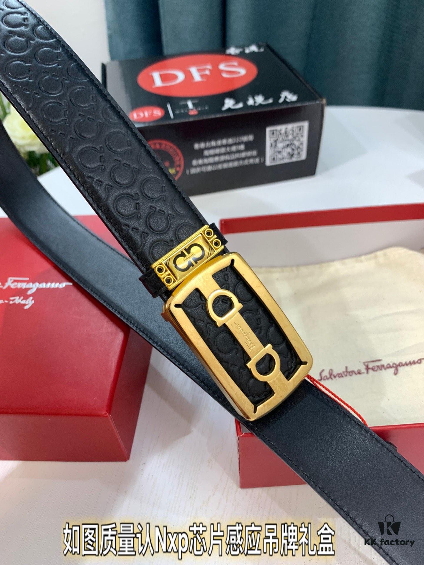 Top-tier Filoflex Leather Belt, Hong Kong Duty-Free Gift Box, Authenticity QR Code Verification, New 8-Shaped Genuine Hardware, Imported Cowhide with Embossed Logo, German OEM Craftsmanship