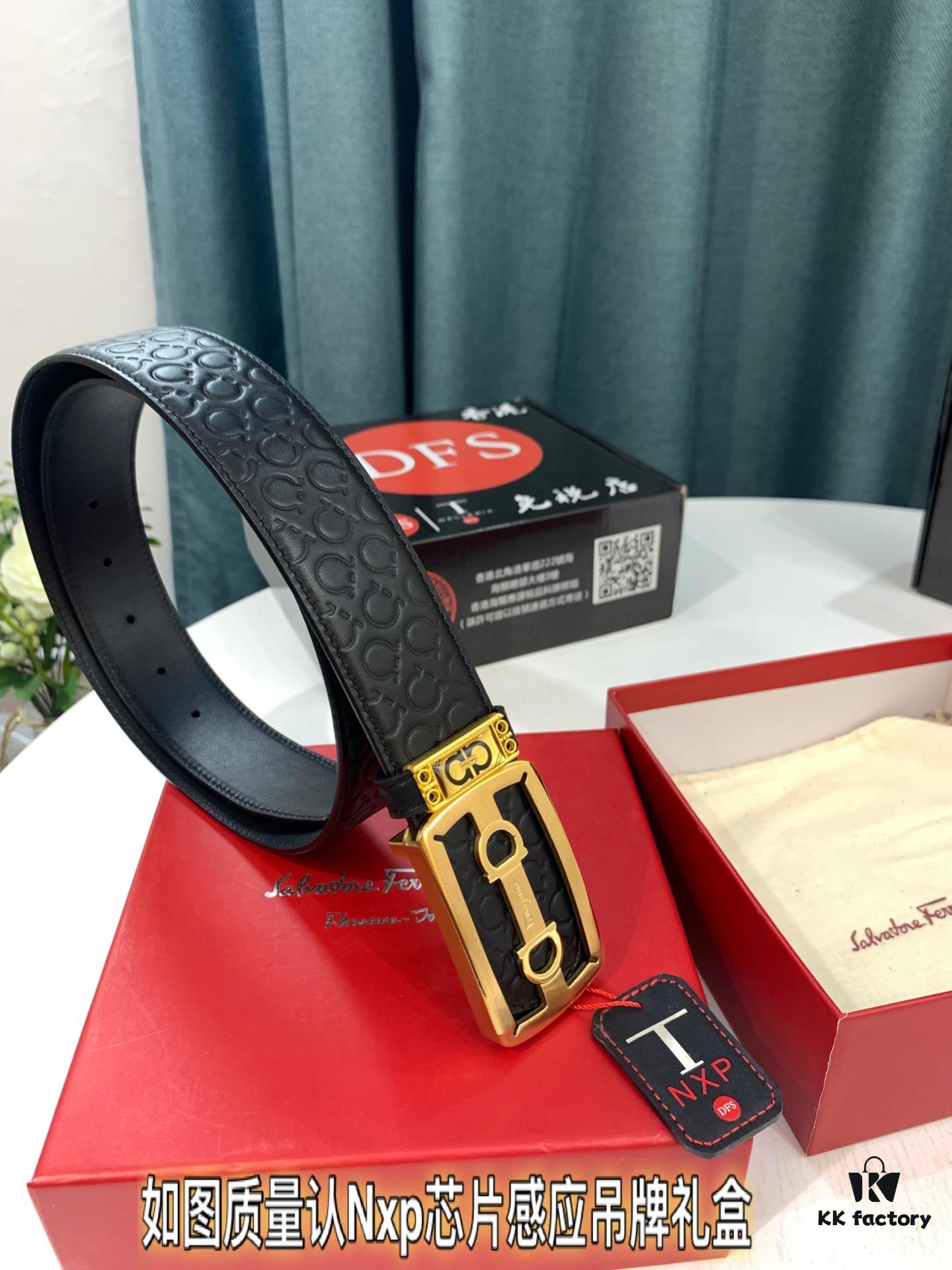 Top-tier Filoflex Leather Belt, Hong Kong Duty-Free Gift Box, Authenticity QR Code Verification, New 8-Shaped Genuine Hardware, Imported Cowhide with Embossed Logo, German OEM Craftsmanship