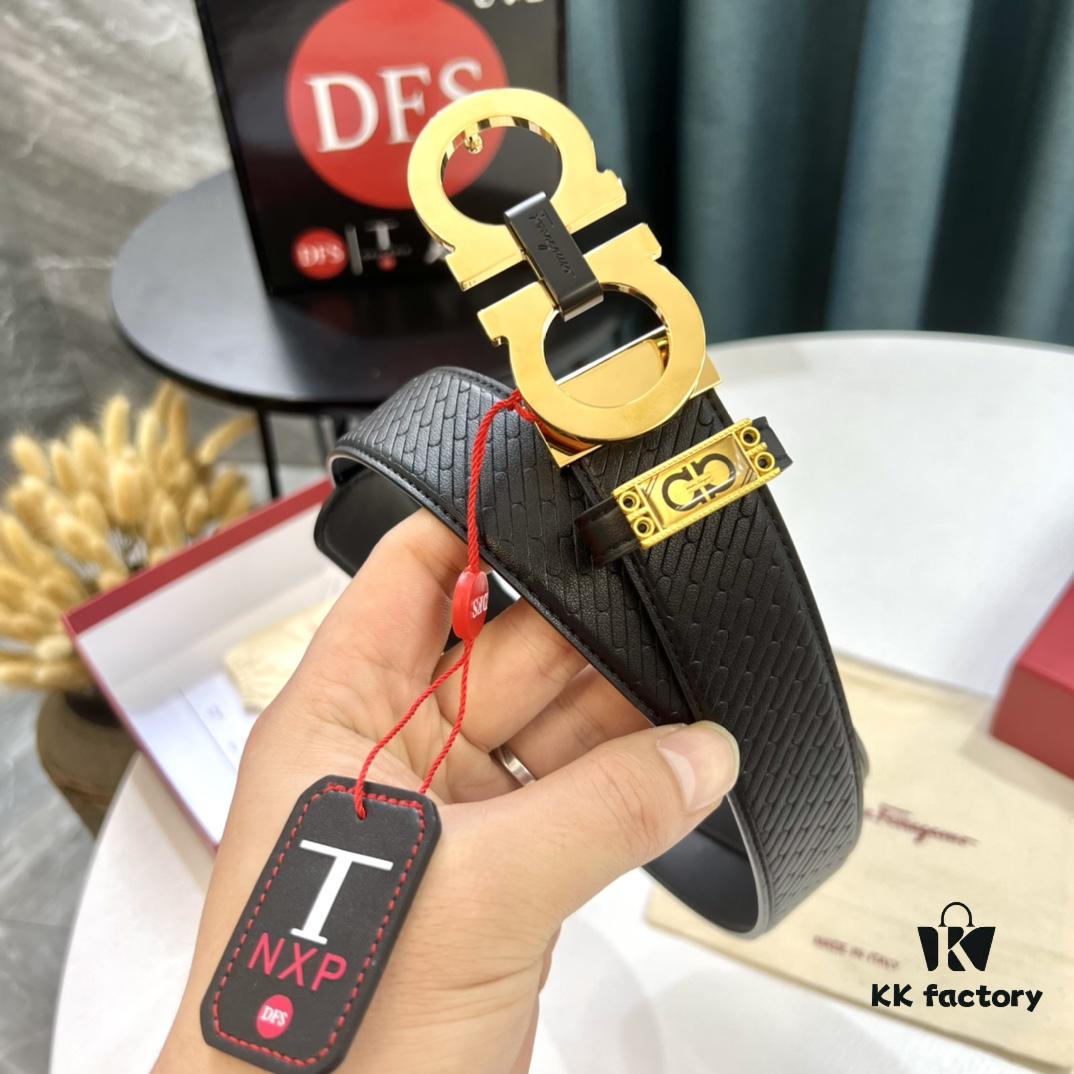 693200283a89a121ed54fda0 Hong Kong Tax-Free T Gift Box 🎁 (NXP Tag with Authenticity Verification via Official Website, Genuine Anti-Counterfeit Chip) | Salvatore Ferragamo Style | New 8-Shaped Buckle Stainless Steel Hardware | Double-Sided Wear | French Imported Embossed Calfskin Leather
