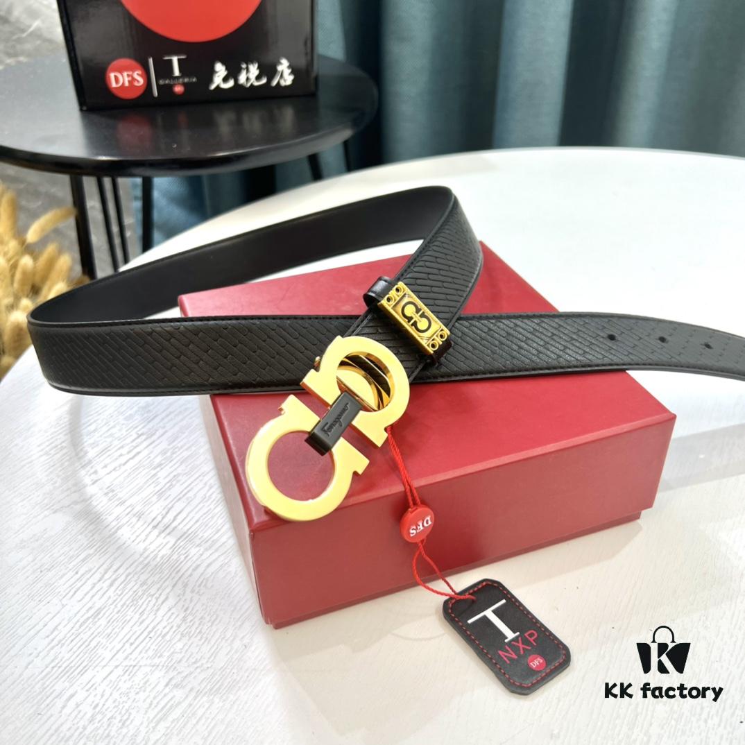 693200293a89a121ed54fda3 Hong Kong Tax-Free T Gift Box 🎁 (NXP Tag with Authenticity Verification via Official Website, Genuine Anti-Counterfeit Chip) | Salvatore Ferragamo Style | New 8-Shaped Buckle Stainless Steel Hardware | Double-Sided Wear | French Imported Embossed Calfskin Leather