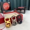 6932002b3a89a121ed54fdbe Shop Owner Recommended: Ferragamo Men's Belt, Genuine Leather, Double-Sided Use, Rustic Grain Full-Grain Calfskin, 3.5cm Width, New '8' Shaped Stainless Steel Hardware