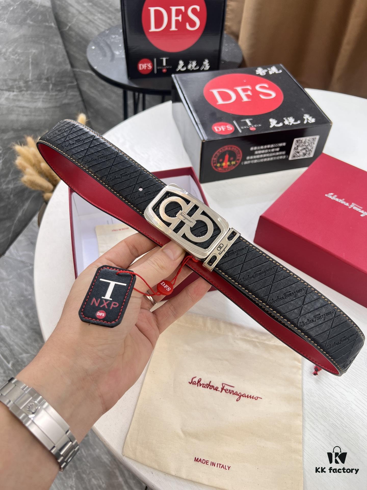 6932002e3a89a121ed54fdeb Top-tier Salvatore Ferragamo Belt, Authentic Hong Kong Duty-Free T Gift Box, 8-Shaped Genuine Hardware, Full-Grain Embossed Cowhide Leather, German-Made Craftsmanship