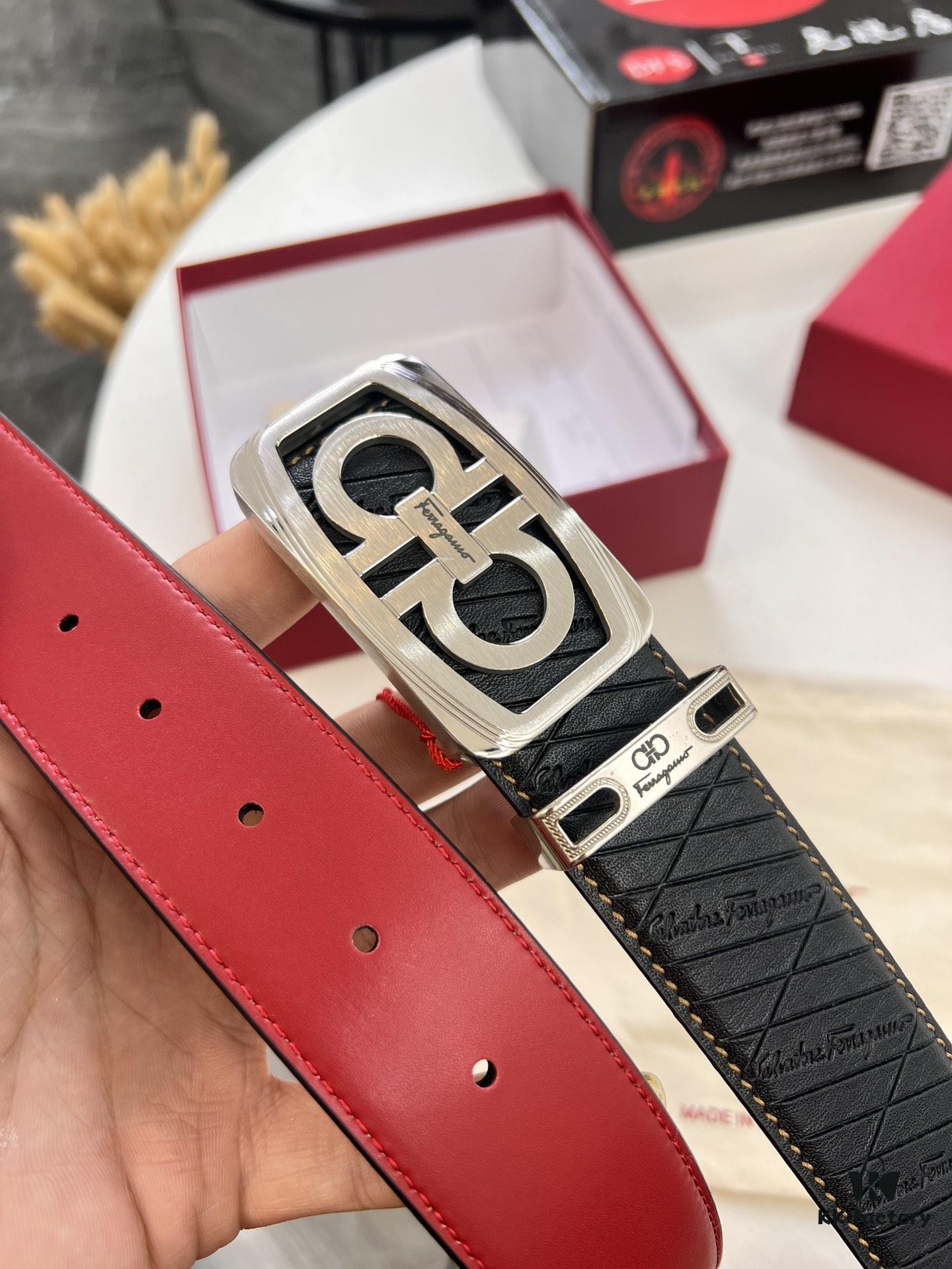 6932002e3a89a121ed54fded Top-tier Salvatore Ferragamo Belt, Authentic Hong Kong Duty-Free T Gift Box, 8-Shaped Genuine Hardware, Full-Grain Embossed Cowhide Leather, German-Made Craftsmanship