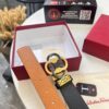 6932002f3a89a121ed54fdfa Ferragamo Men's Belt, Genuine First-Layer Calfskin with Crocodile Texture, Reversible Design, 3.5cm Width, Stainless Steel Buckle, Adjustable Length