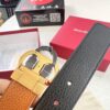 693200303a89a121ed54fdfc Ferragamo Men's Belt, Genuine First-Layer Calfskin with Crocodile Texture, Reversible Design, 3.5cm Width, Stainless Steel Buckle, Adjustable Length