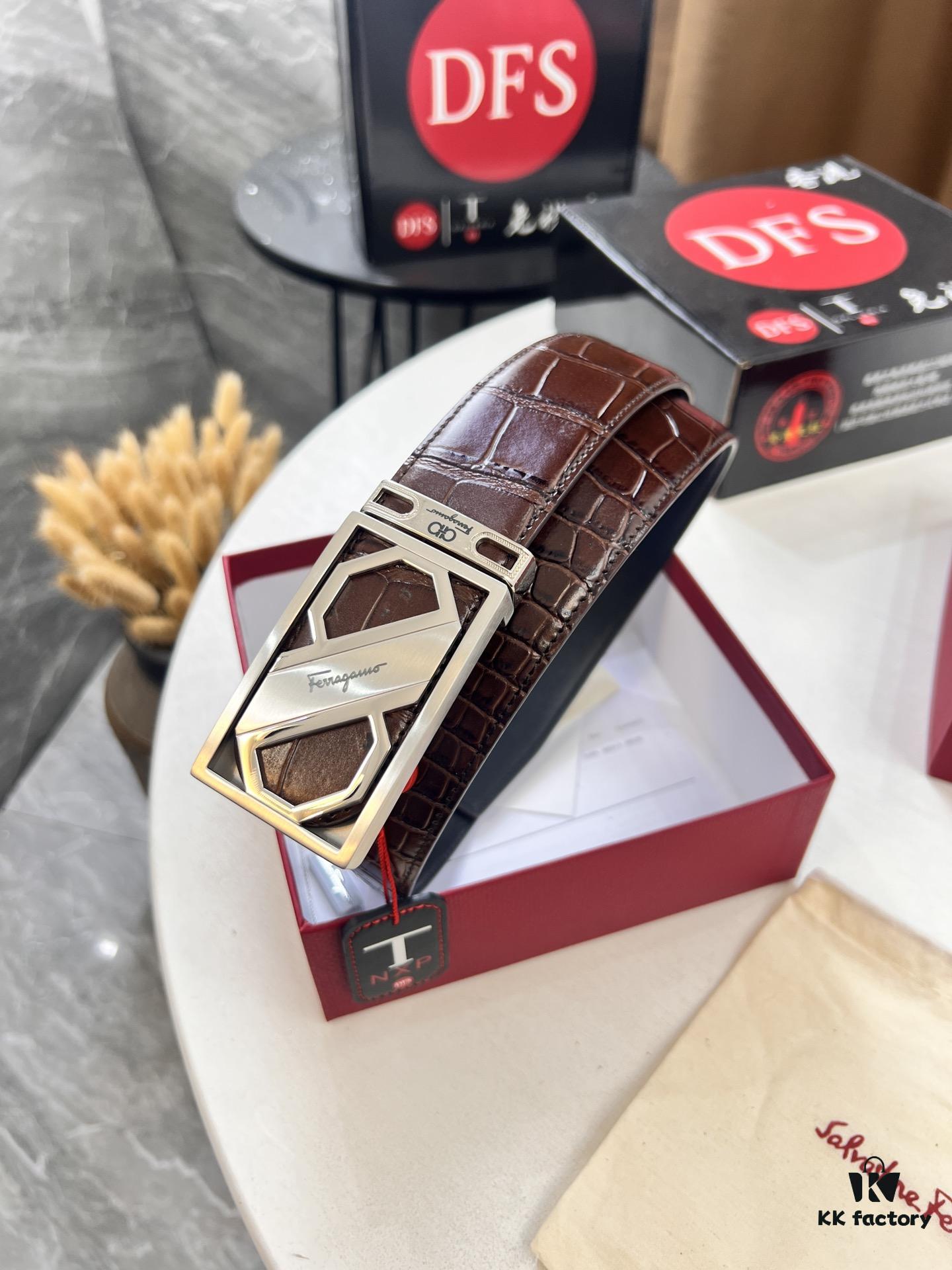 693200333a89a121ed54fe2c Top-tier Filoflex Belt, Hong Kong Duty-Free Gift Box, Anti-Counterfeit QR Code Authentication, New 8-Shaped Authentic Hardware, Imported Full-Grain Calf Leather with Crocodile Texture, German OEM Craftsmanship