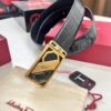 693200343a89a121ed54fe34 Top-Tier Salvatore Ferragamo Belt, Hong Kong Duty-Free Gift Box, Original 8-Shaped Hardware, Full-Grain Calfskin with Crocodile Texture, German-Made Precision Craftsmanship